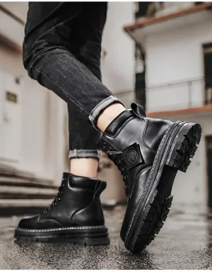Mens Boots Casual Boots for Men Fashion Zipper Chukka Boots Hiking Boots