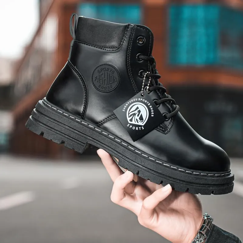 Mens Boots Casual Boots for Men Fashion Zipper Chukka Boots Hiking Boots
