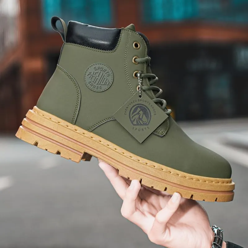 Mens Boots Casual Boots for Men Fashion Zipper Chukka Boots Hiking Boots