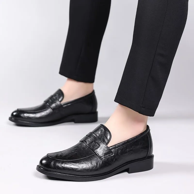 Men's Casual Loafers Moccasins Slip-Ons Driving Boat Shoes Mens Leather Casual Oxford Shoes Moccasin Driving Office Walking Loafers Slip-On Business