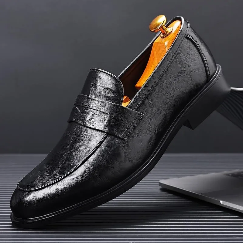 Men's Casual Loafers Moccasins Slip-Ons Driving Boat Shoes Mens Leather Casual Oxford Shoes Moccasin Driving Office Walking Loafers Slip-On Business