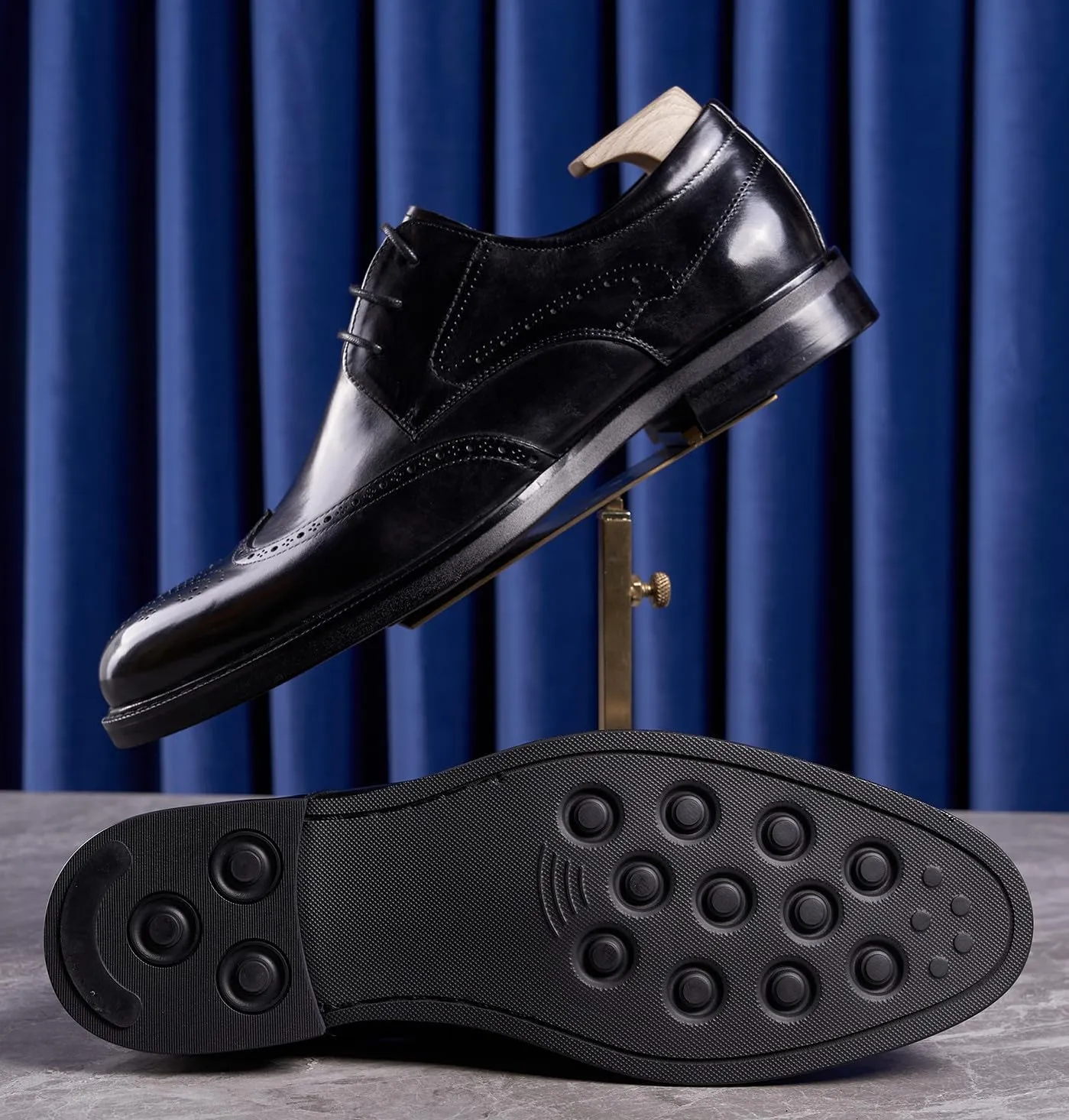 Mens Dress Shoes Leather Oxfords Formal Dress Derby Shoes Fashion Casual Wedding Business Tuxedo Shoes for Men
