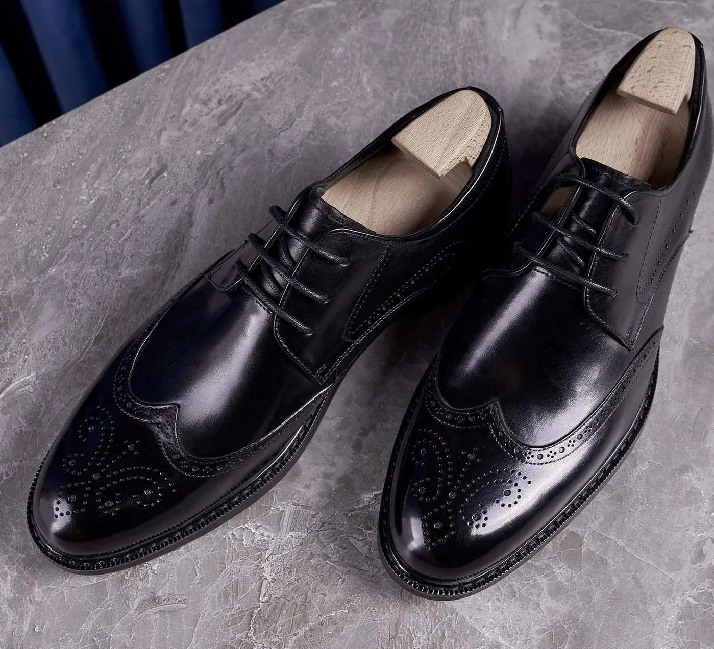 Mens Dress Shoes Leather Oxfords Formal Dress Derby Shoes Fashion Casual Wedding Business Tuxedo Shoes for Men