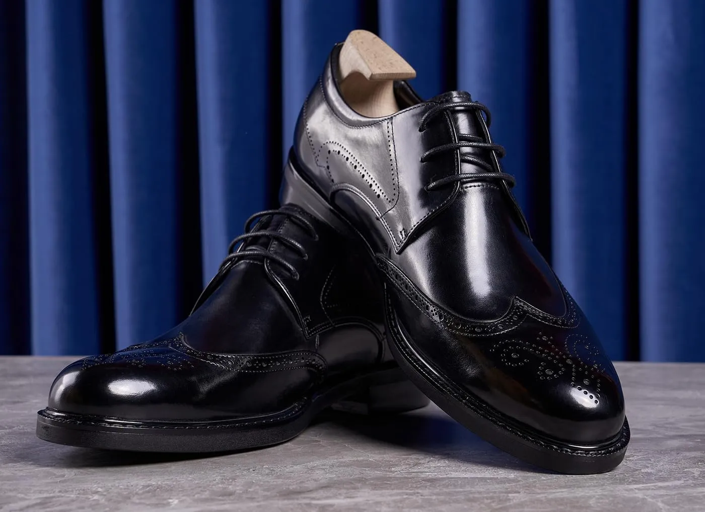 Mens Dress Shoes Leather Oxfords Formal Dress Derby Shoes Fashion Casual Wedding Business Tuxedo Shoes for Men