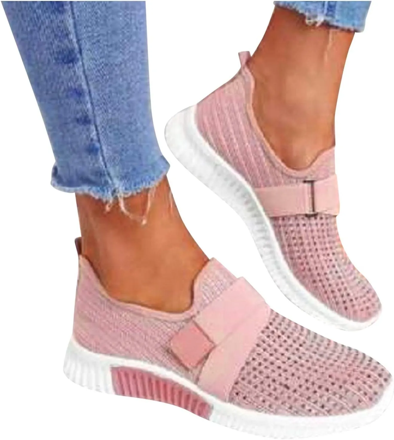 Mens Dress Shoes Mesh Breathable Casual Shoes Slip On Men Shoes Sneakers Women's Air Athletic Running Fashion Sport Slip On Tennis Shoe Loafers Dress Shoe