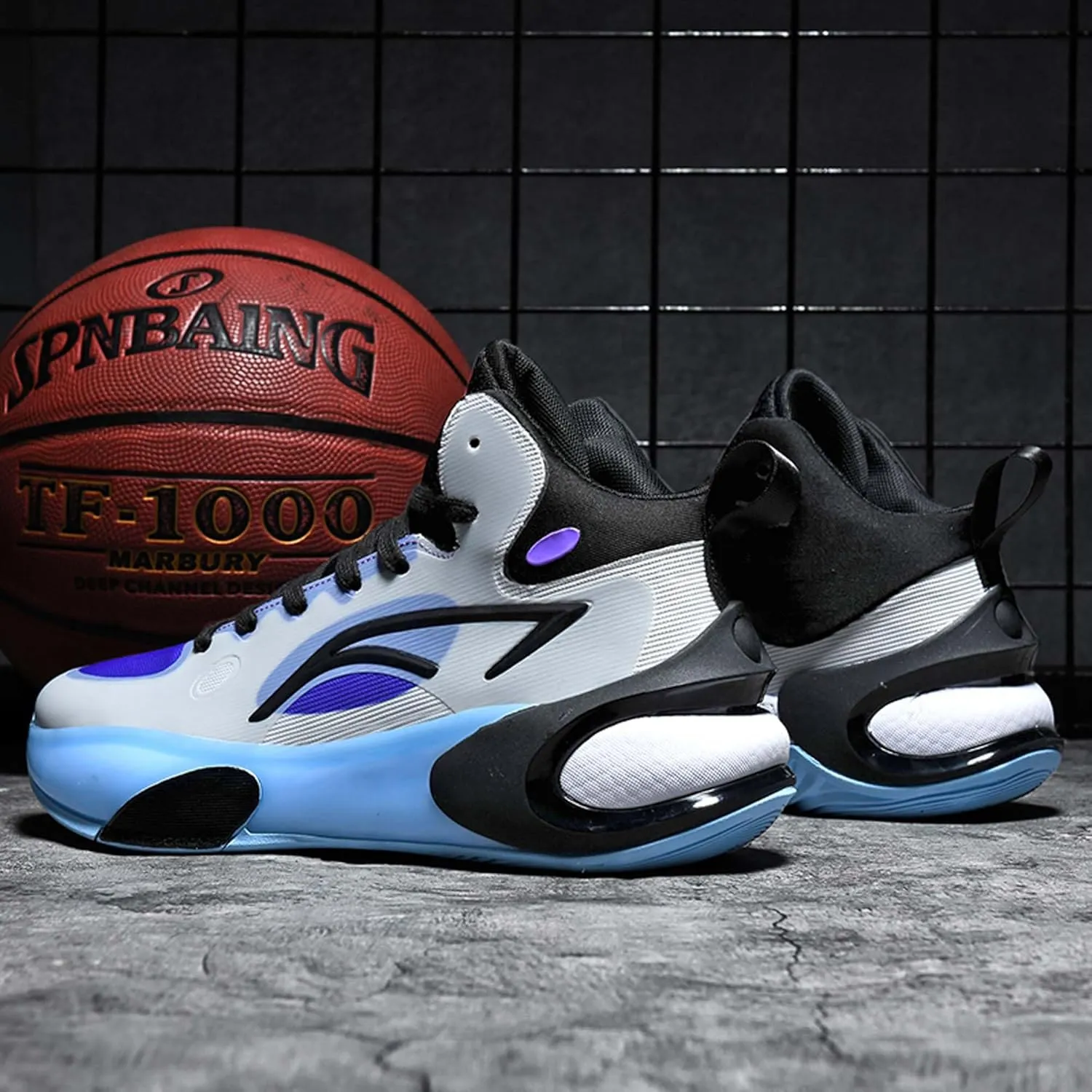 Men's Lightweight Rebound Basketball Shoes Non-Slip Cushioning Sneakers Women's Comfortable Soft Bottom Casual Sports Running Shoes Street Casual Walking Men's Shoes Women's Shoes