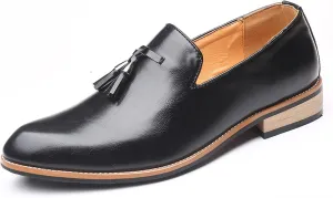 Men's Loafers Oxford Shoes Comfortable Slip-On Driving Flats Formal Business Dress Shoes with Tassel