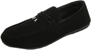 Mens Loafers Shoe Round Toe Smoking Loafers Tassel Simple Anti-Slip Flat Heel Comfortable Party Slip-ons