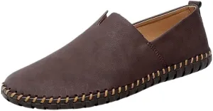 Men's Loafers Shoes Leather Stitching Details Anti-Slip Lightweight Party Outdoor Slip-ons
