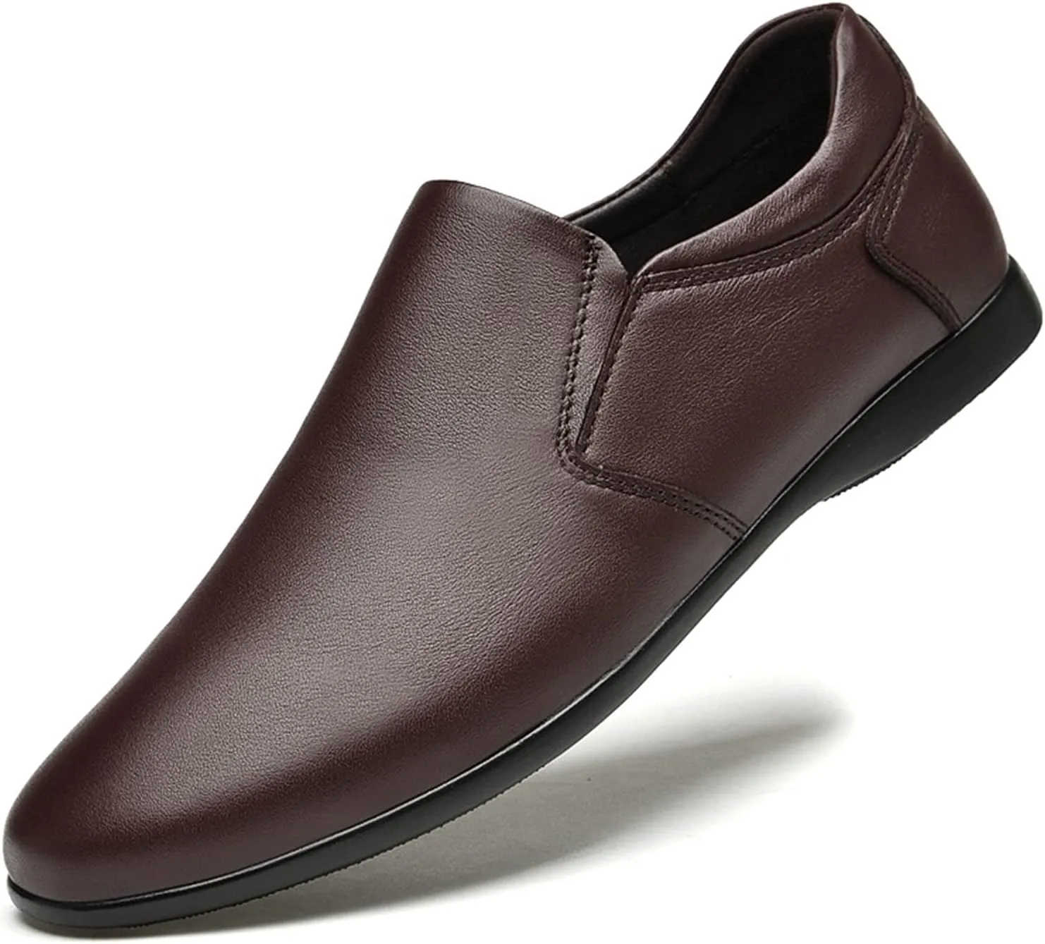 Men's Loafers Simple Lightweight Venetian Shoes Leather Lightweight Comfortable Flexible Casual Slip-ons