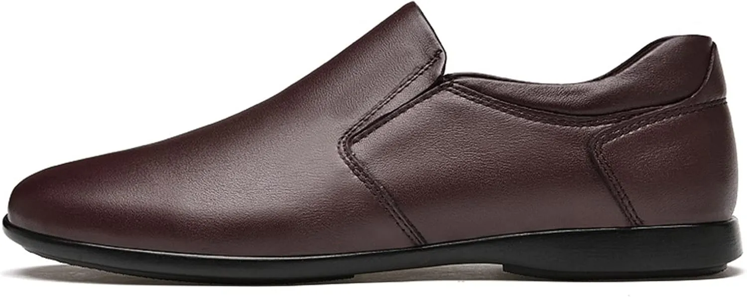 Men's Loafers Simple Lightweight Venetian Shoes Leather Lightweight Comfortable Flexible Casual Slip-ons