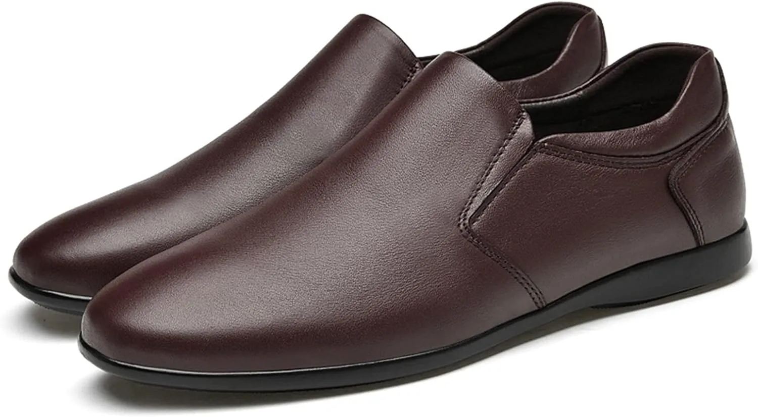 Men's Loafers Simple Lightweight Venetian Shoes Leather Lightweight Comfortable Flexible Casual Slip-ons