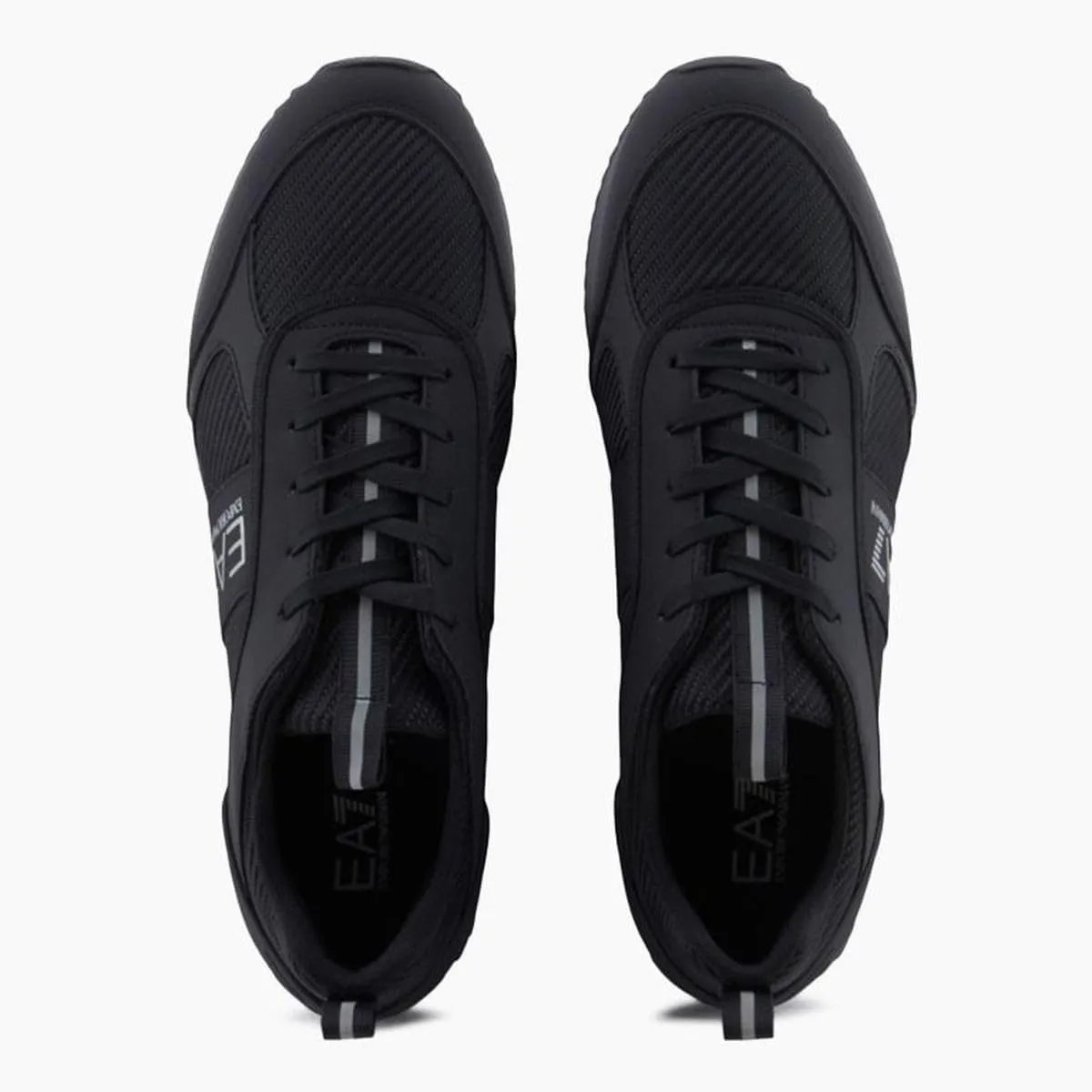 Men's Metallic Emblems Trainers, Black