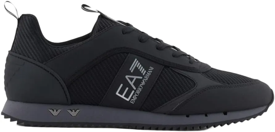 Men's Metallic Emblems Trainers, Black