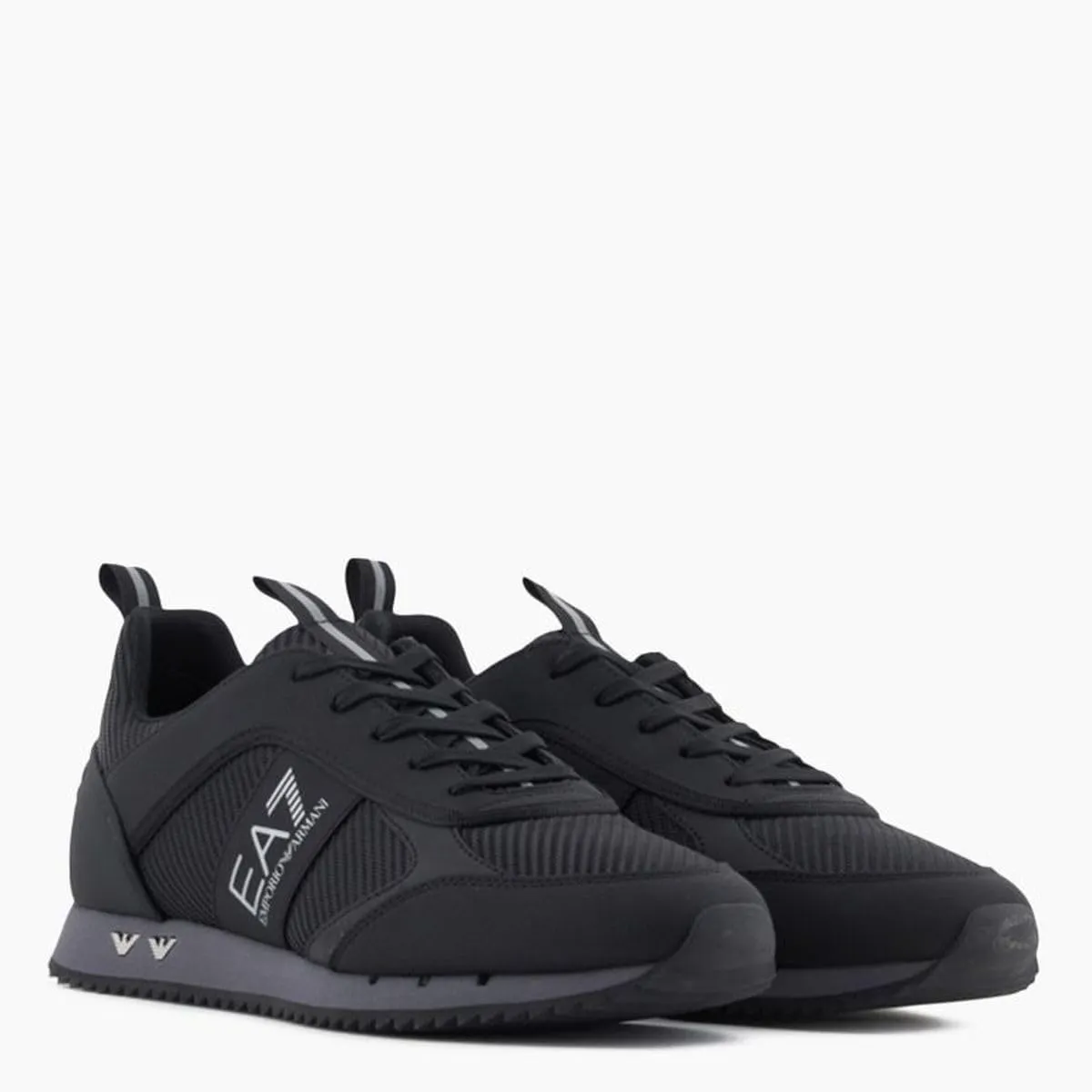 Men's Metallic Emblems Trainers, Black