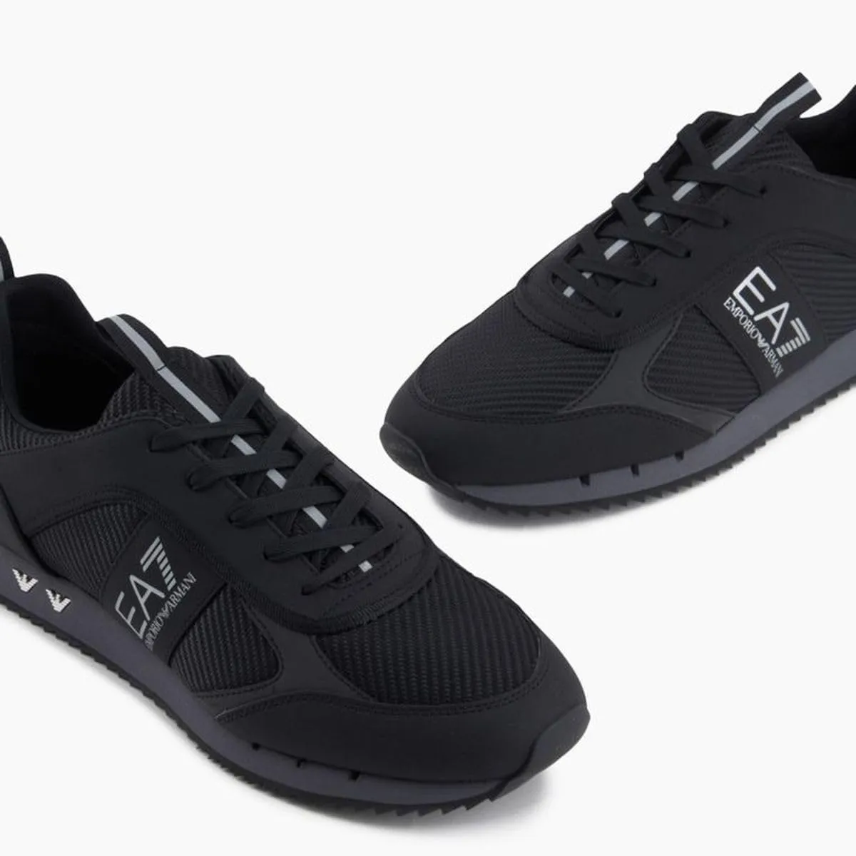 Men's Metallic Emblems Trainers, Black