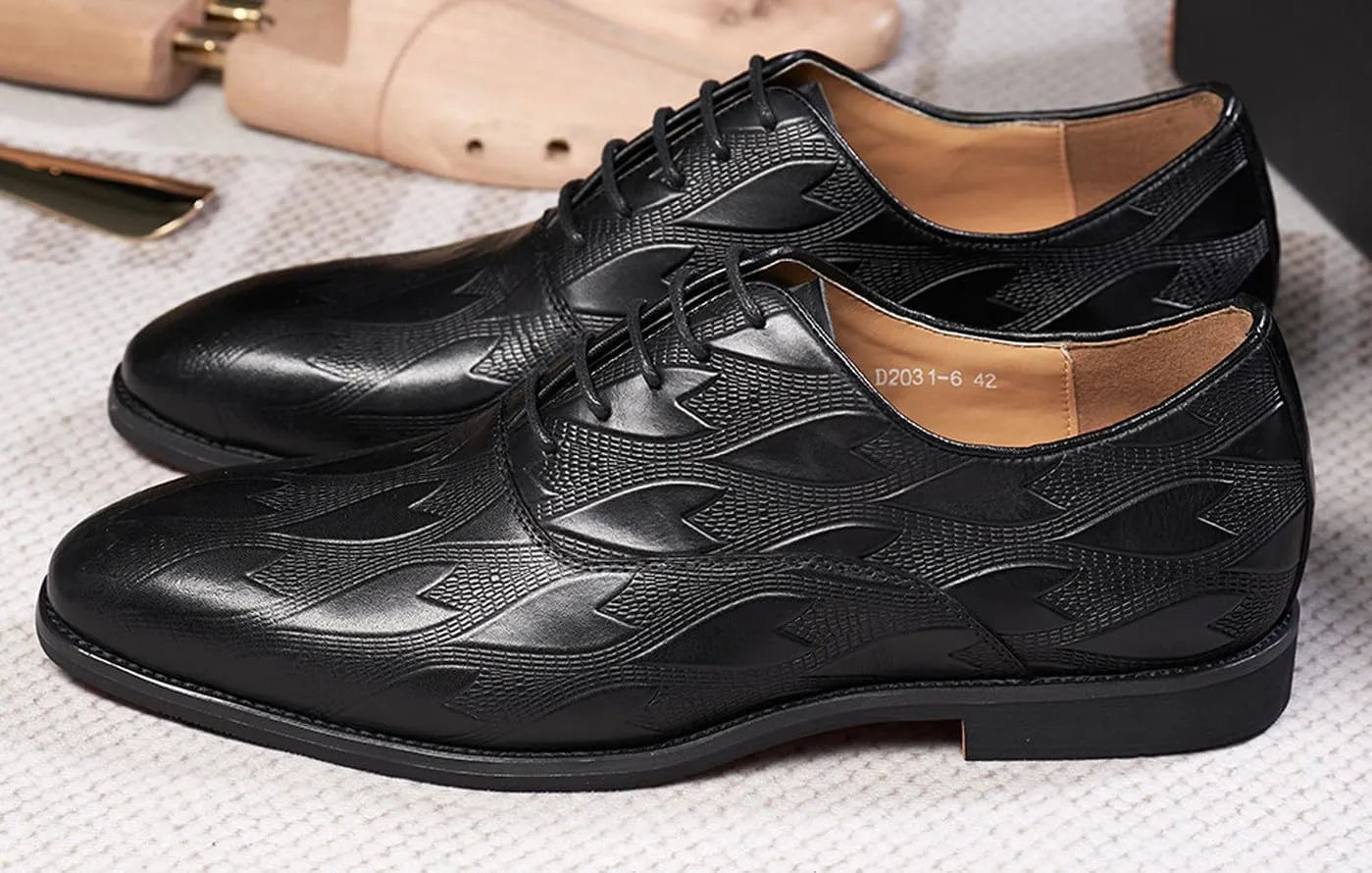 Mens Oxfords Formal Dress Derby Shoes Genunie Leather Wingtip Toe Modern Suit Shoes Fashion Prom Wedding Business Casual Comfortable Tuxedo Shoes for Men