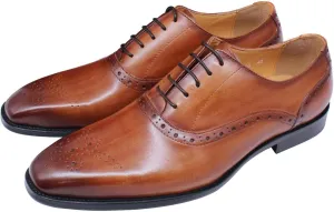 Mens Oxfords Formal Dress Suit Shoes Genuine Leather Prom Derby Shoes Fashion Luxury Wedding Business Casual Comfortable Tuexdo Shoes for Men