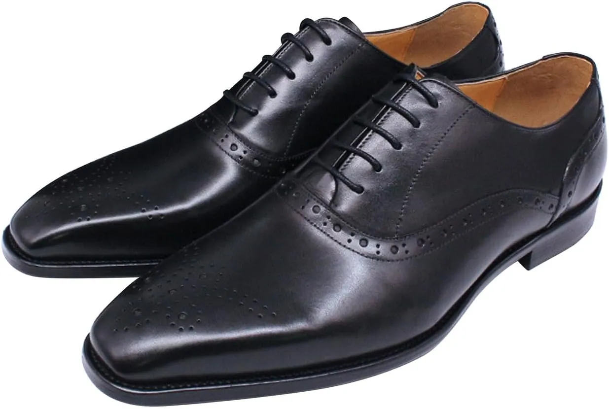 Mens Oxfords Formal Dress Suit Shoes Genuine Leather Prom Derby Shoes Fashion Luxury Wedding Business Casual Comfortable Tuexdo Shoes for Men