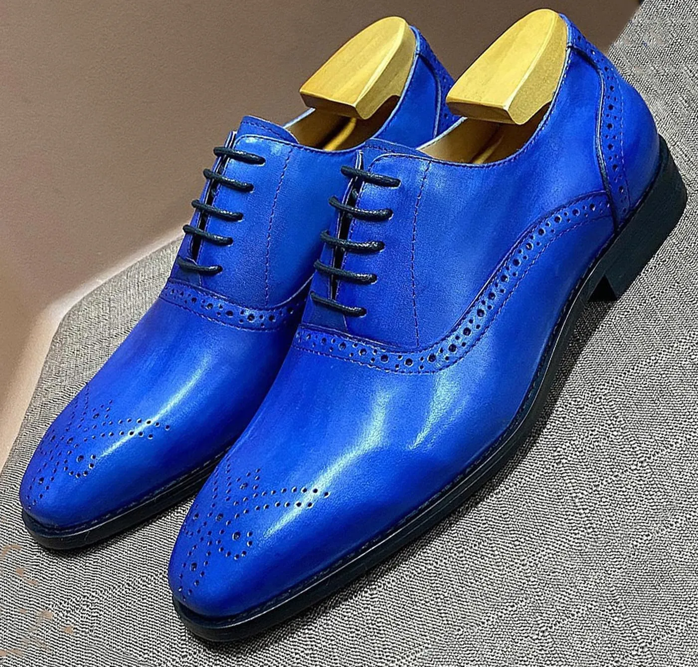 Mens Oxfords Formal Dress Suit Shoes Genuine Leather Prom Derby Shoes Fashion Luxury Wedding Business Casual Comfortable Tuexdo Shoes for Men