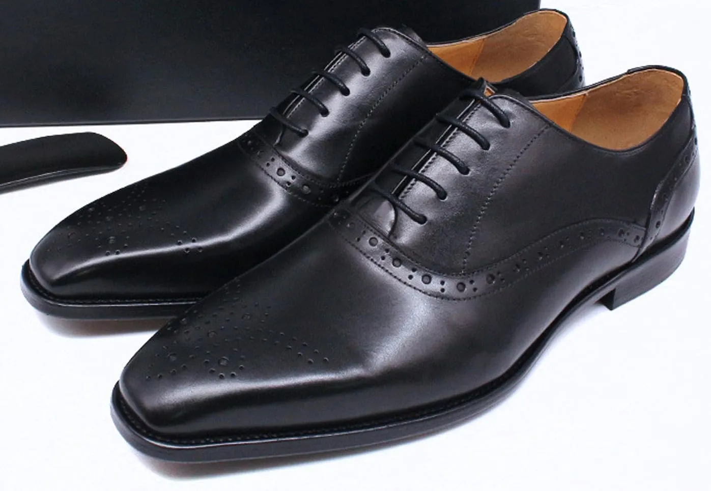Mens Oxfords Formal Dress Suit Shoes Genuine Leather Prom Derby Shoes Fashion Luxury Wedding Business Casual Comfortable Tuexdo Shoes for Men
