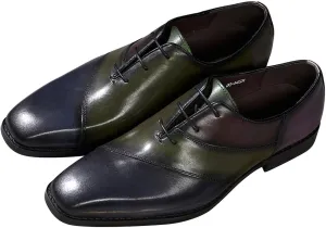 Mens Oxfords Formal Dress Suit Shoes Genunie Leather Plain Toe Modern Luxury Derby Men's Prom Wedding Business Causal Two Tone Shoes Fashion Comfortable Tuxedo Shoes for Men