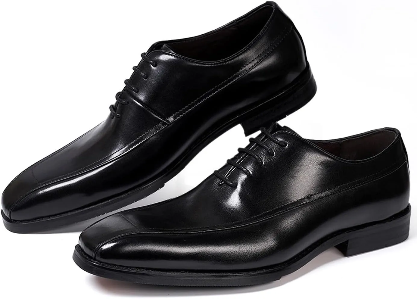 Mens Oxfords Formal Dress Suit Shoes Genunie Leather Wingtip Modern Prom Shoes Men's Fashion Business Casual Luxury Wedding Tuxedo Shoes for Men