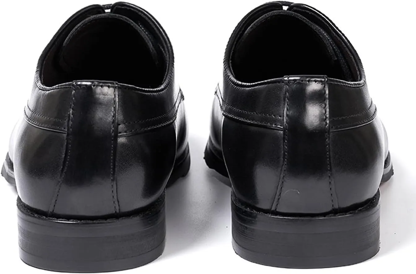 Mens Oxfords Formal Dress Suit Shoes Genunie Leather Wingtip Modern Prom Shoes Men's Fashion Business Casual Luxury Wedding Tuxedo Shoes for Men