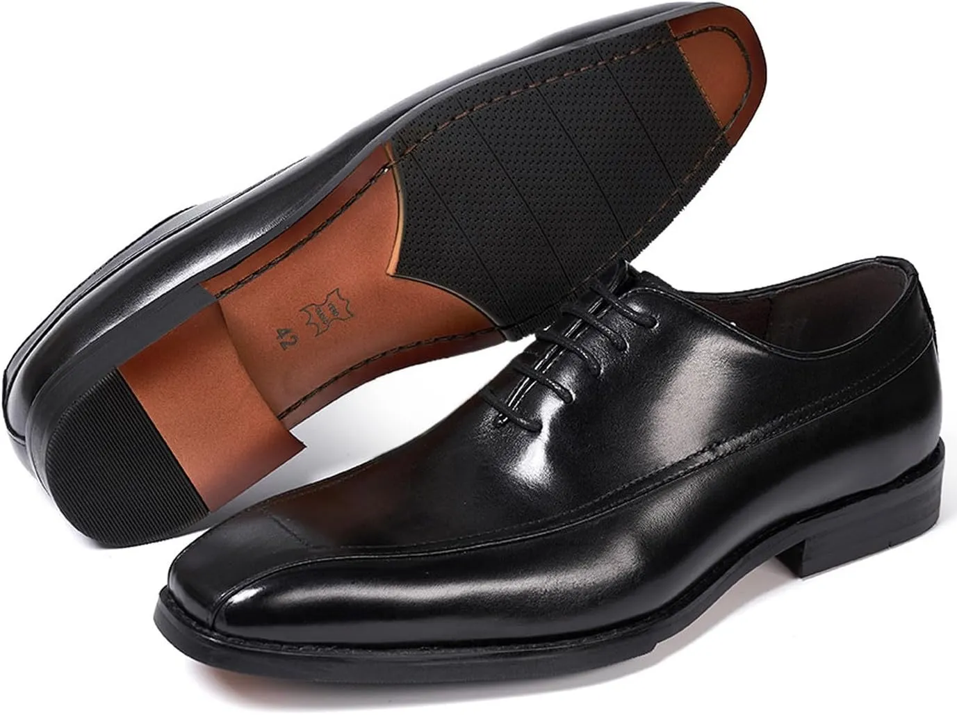 Mens Oxfords Formal Dress Suit Shoes Genunie Leather Wingtip Modern Prom Shoes Men's Fashion Business Casual Luxury Wedding Tuxedo Shoes for Men