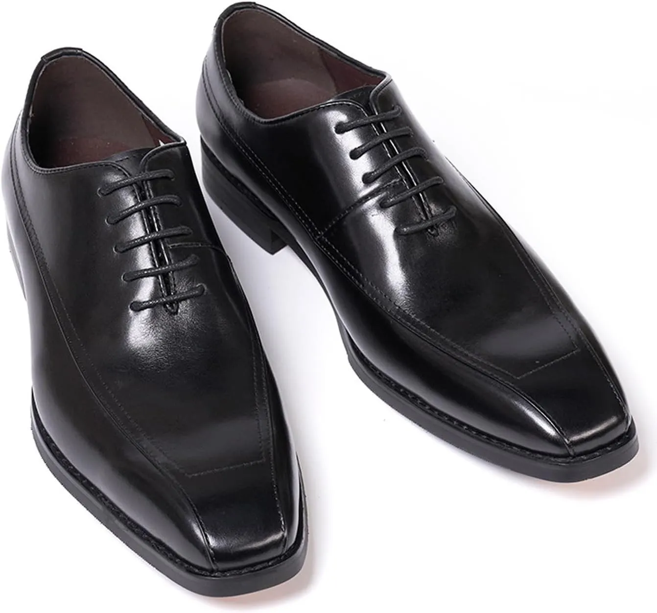 Mens Oxfords Formal Dress Suit Shoes Genunie Leather Wingtip Modern Prom Shoes Men's Fashion Business Casual Luxury Wedding Tuxedo Shoes for Men
