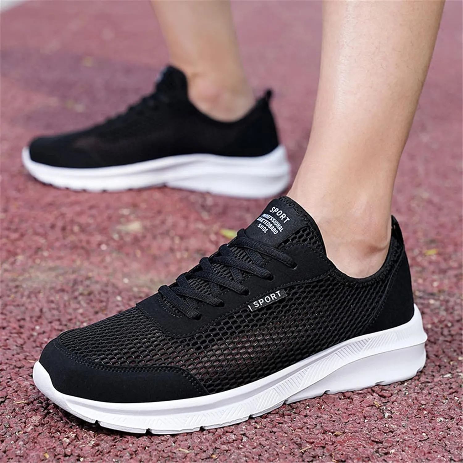 Mens Running Shoes Slip-on Walking Tennis Sneakers Lightweight Breathable Casual Soft Sole Mesh Workout Sports Shoes