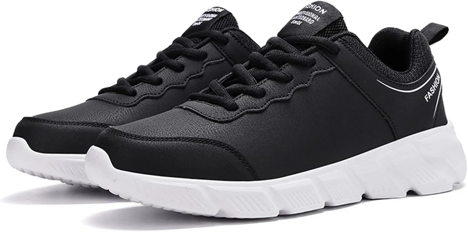 Mens Shoes Casual Leather Laace Up Color Blocking Casual Fashion Simple Shoes Running Big Sneaker Slippers Men