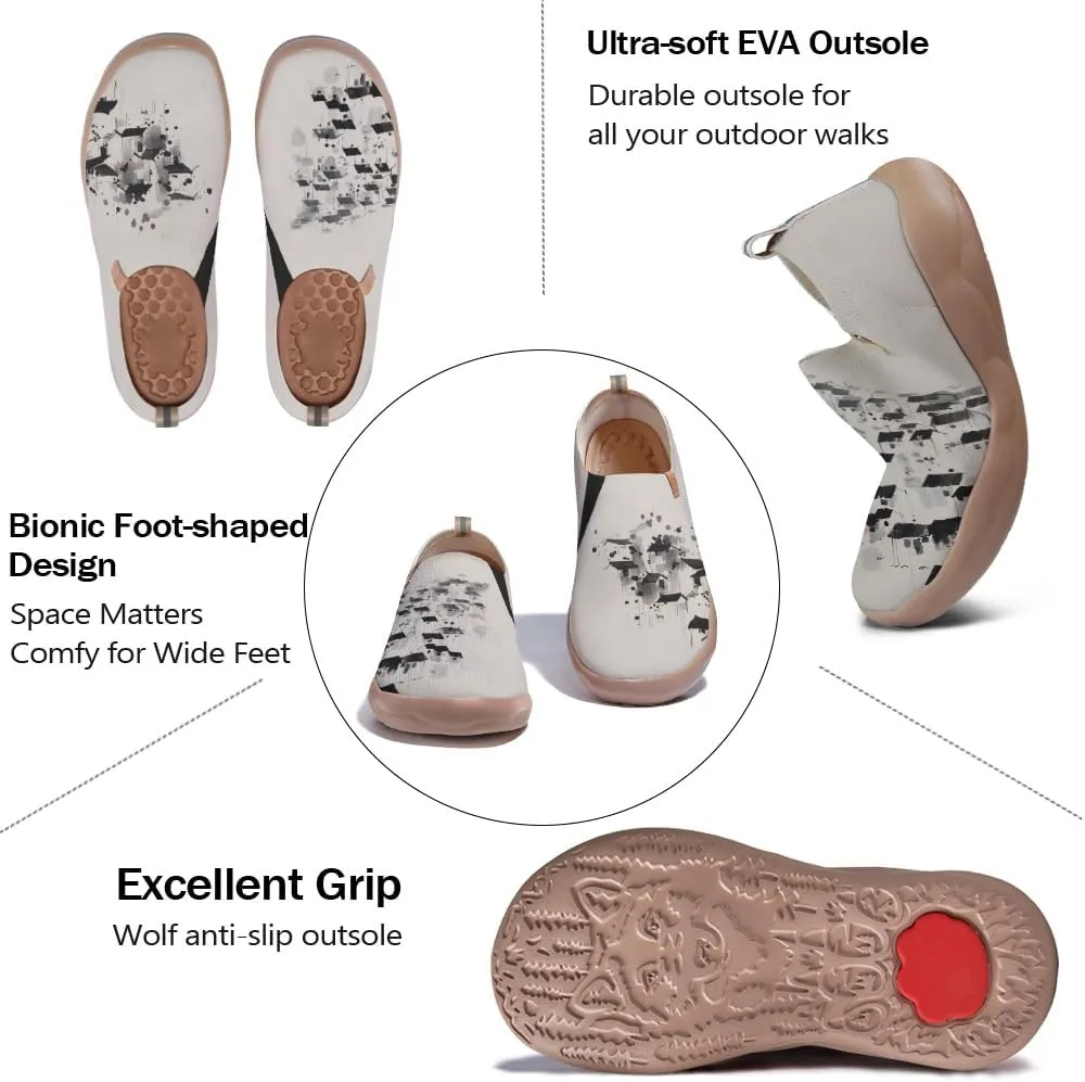 Men's Slip Ons Lightweight Flats Sneakers Walking Casual Loafers Art Painted Travel Shoes