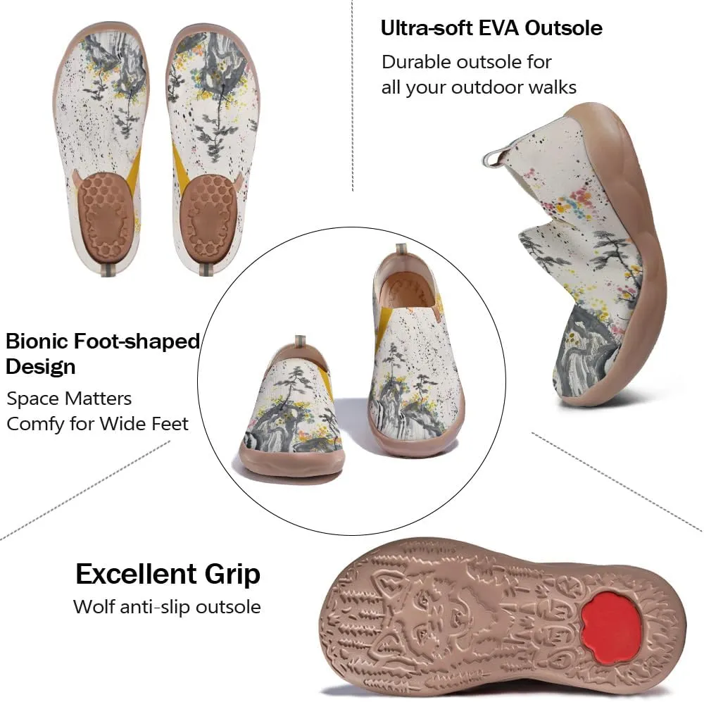 Men's Slip Ons Lightweight Flats Sneakers Walking Casual Loafers Art Painted Travel Shoes