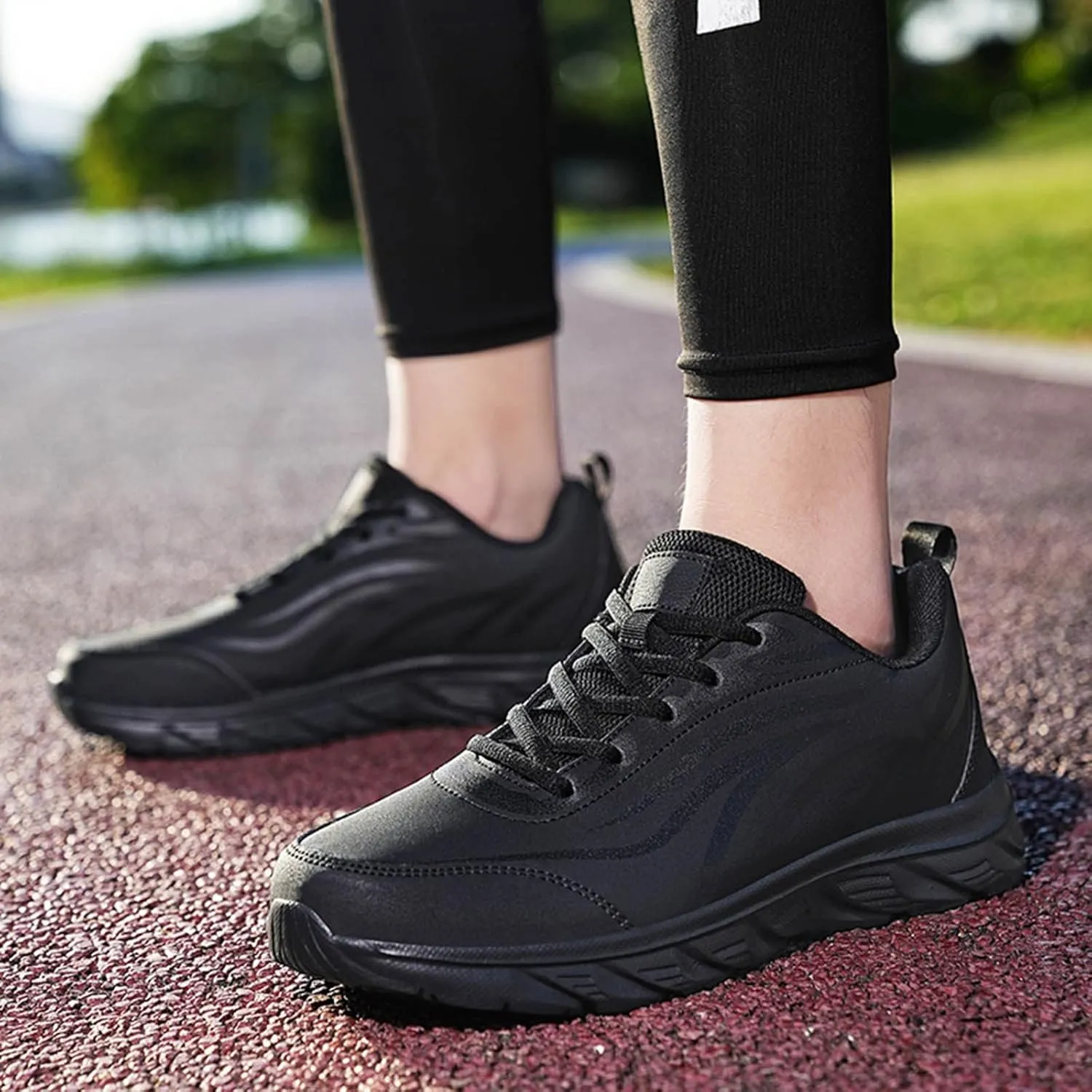 Mens Sneakers Waterproof Hiking Shoes Lightweight Tennis Shoes Comfortable Walking Shoes Outdoor Trekking Shoes