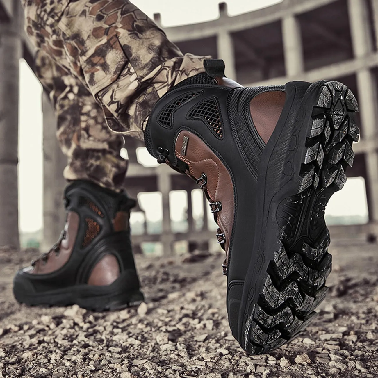 Men's Tactical Hiking Boots Lightweight Breathable Combat Boots Outdoor Jungle Work Boots