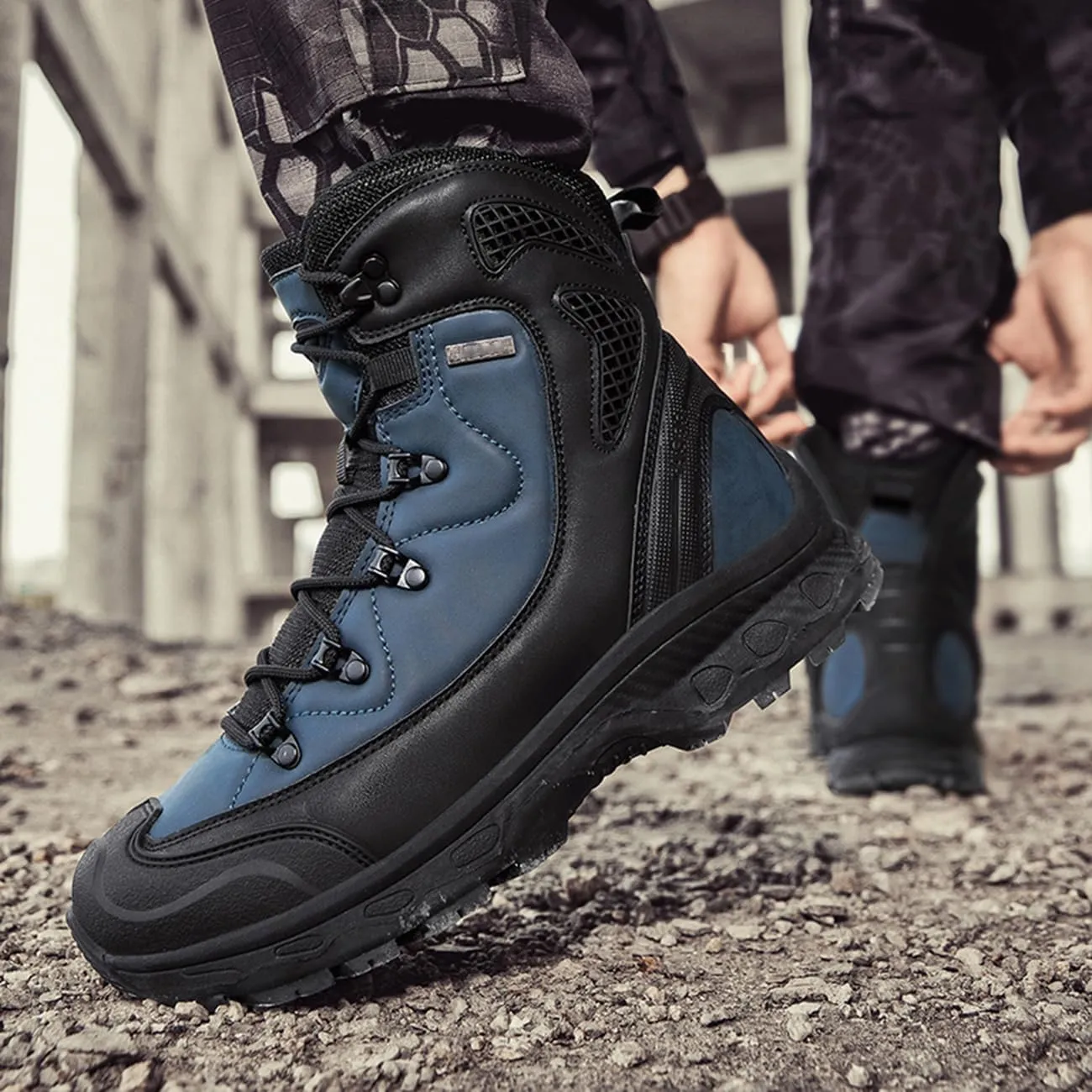 Men's Tactical Hiking Boots Lightweight Breathable Combat Boots Outdoor Jungle Work Boots