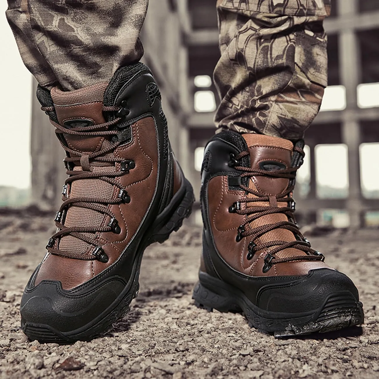 Men's Tactical Hiking Boots Lightweight Breathable Combat Boots Outdoor Jungle Work Boots