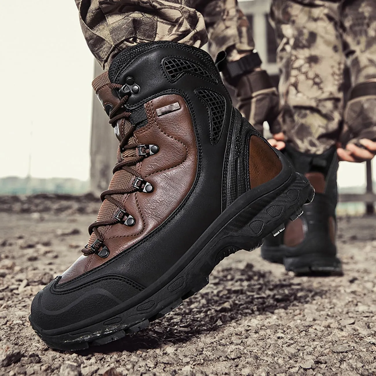Men's Tactical Hiking Boots Lightweight Breathable Combat Boots Outdoor Jungle Work Boots