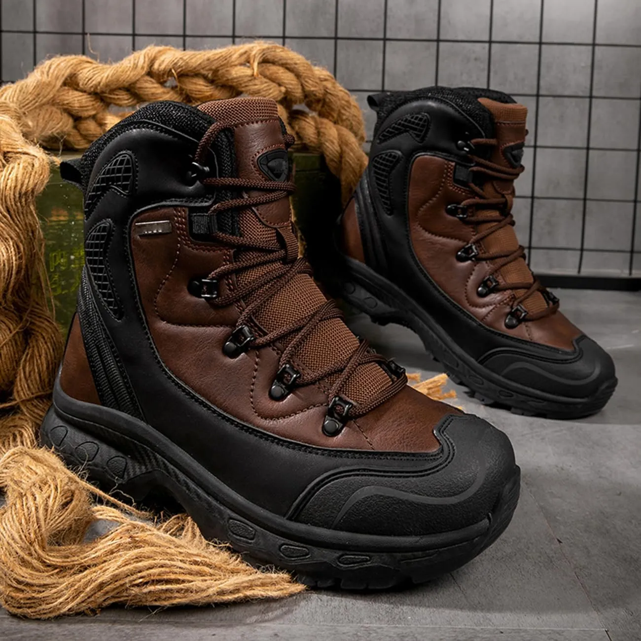 Men's Tactical Hiking Boots Lightweight Breathable Combat Boots Outdoor Jungle Work Boots