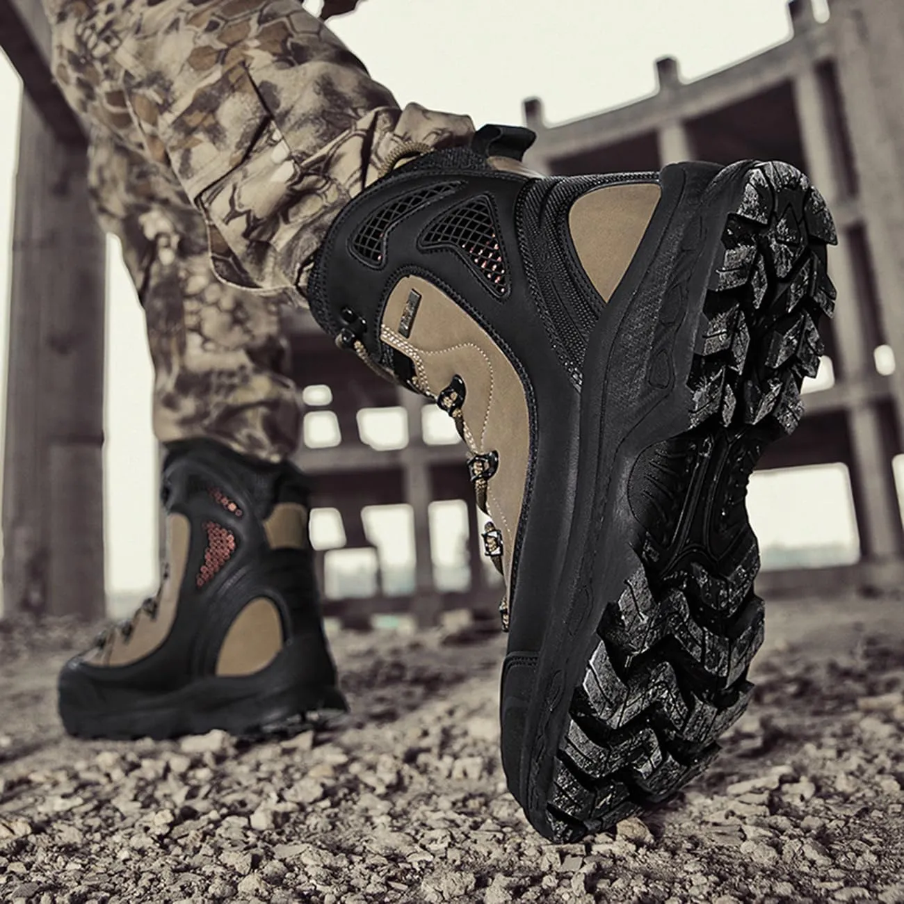 Men's Tactical Hiking Boots Lightweight Breathable Combat Boots Outdoor Jungle Work Boots