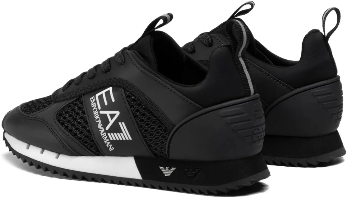 Men's Woven Trainers, Black/White