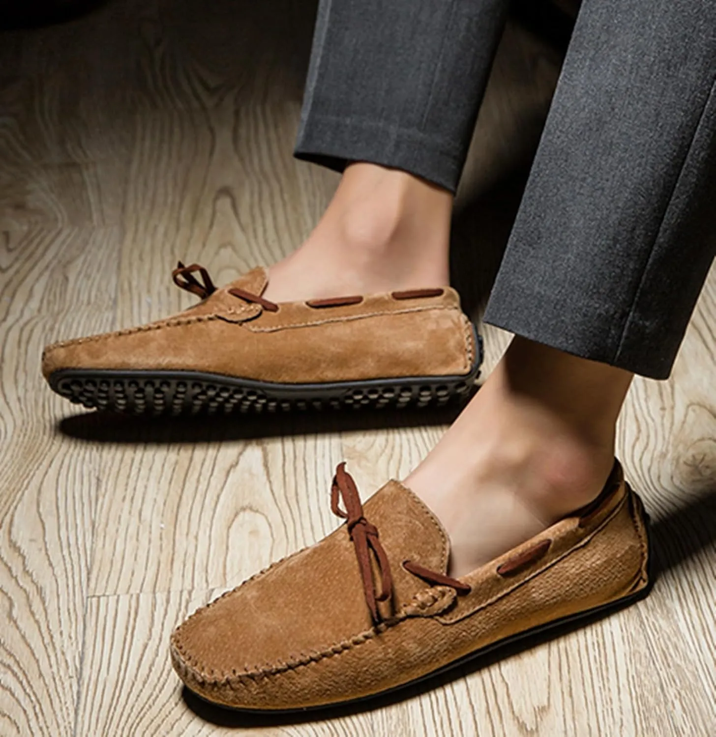 Minishion Boys Mens Casual Walking Slip ons Comfortable Summer Penny Loafter Driver Shoes YY002