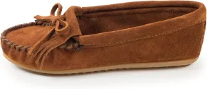 Minnetonka Women's Kilty Suede Hardsole Moccasin