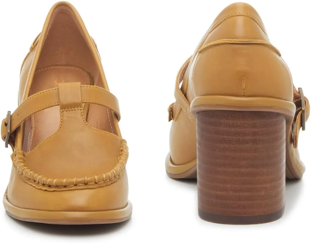 MOOMMO Women Chunky Stacked Heel Loafers Pumps Round Closed Toe Slip On Penny Loafer Buckle T-Strap Block High Heel Oxford Shoes Formal Classic Thick Heel Dress Loafer Office Lady Retro 4-11 M US