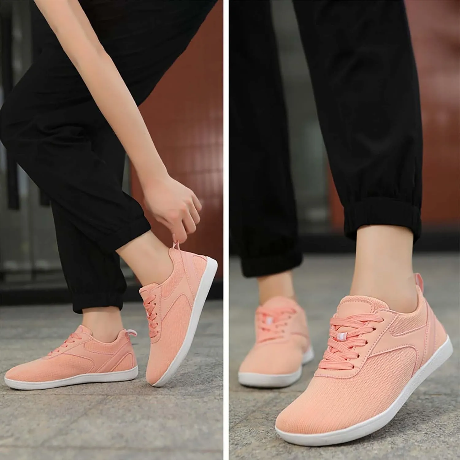 Non Slip Work Shoes Women Mesh Breathable Slip On Shoes Casual Brown Sneakers Women's Tennis Walking Lightweight Waterproof Tennis Shoe Trainers Shoe