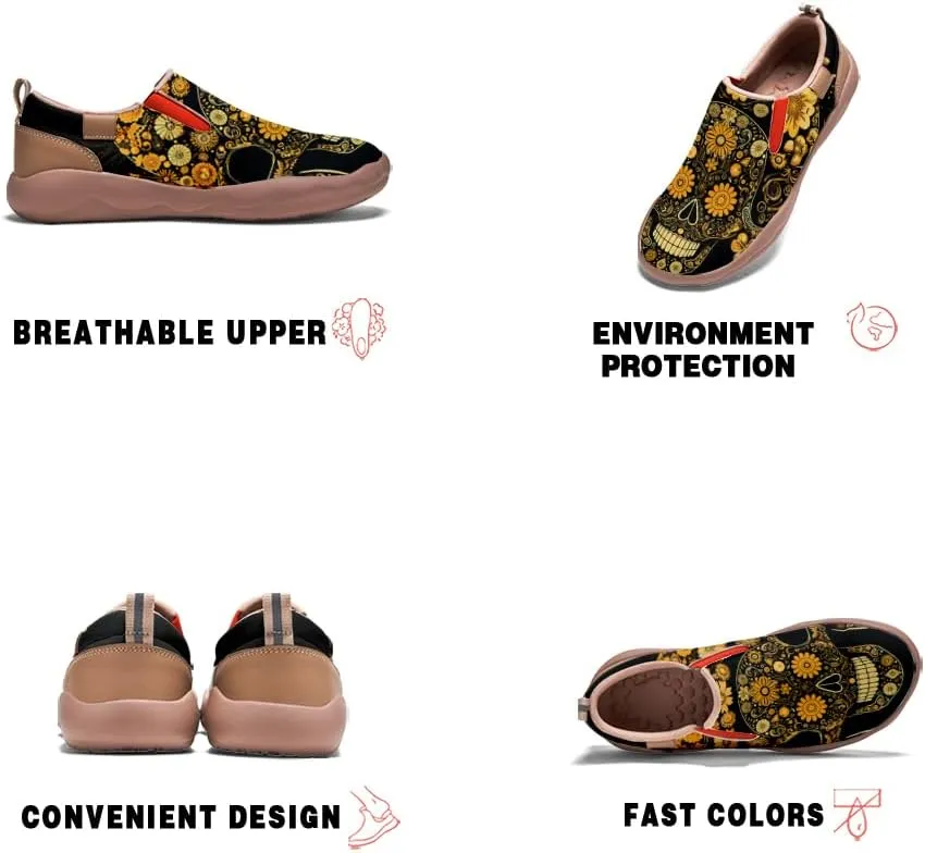 Onehorse Women's Walking Shoes Travel Slip-Ons Casual Loafers Halloween Dreamy Style Sneakers