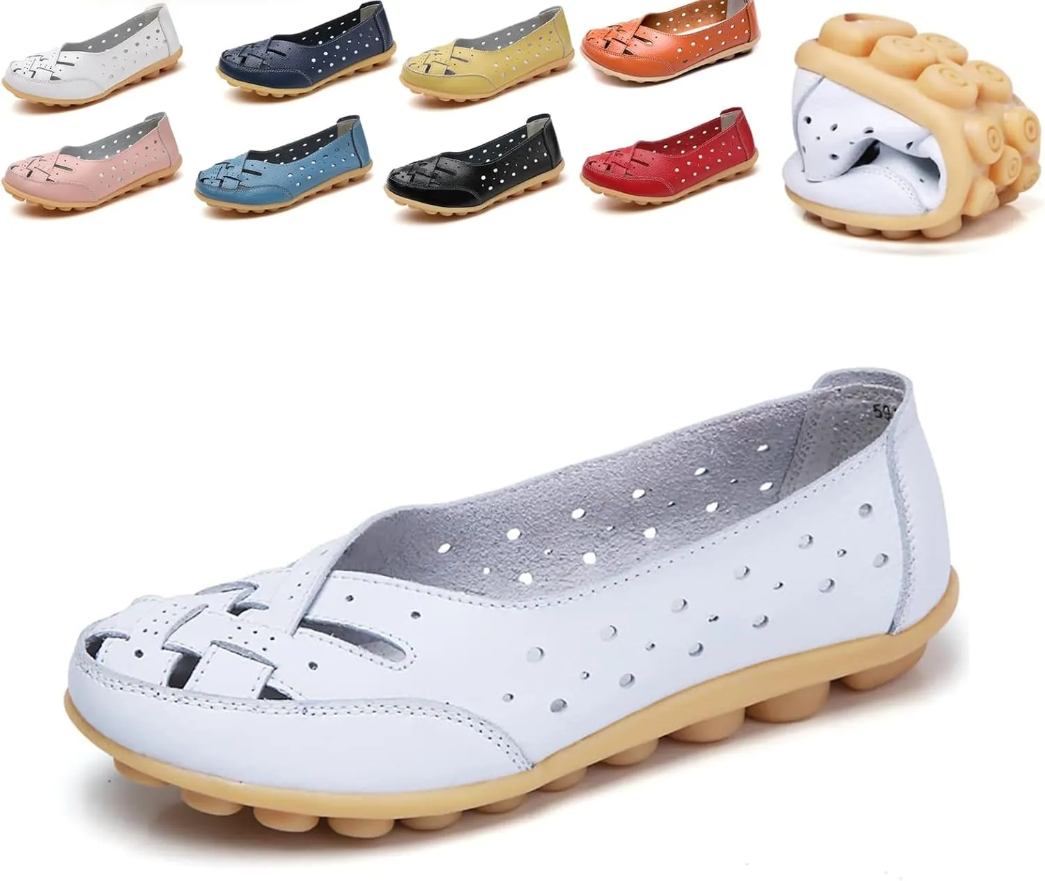 Orthopaedic Loafers in Breathable Leather,Owlkay Shoes for Women Slip Ons,Owlkay Orthopedic Shoes for Women