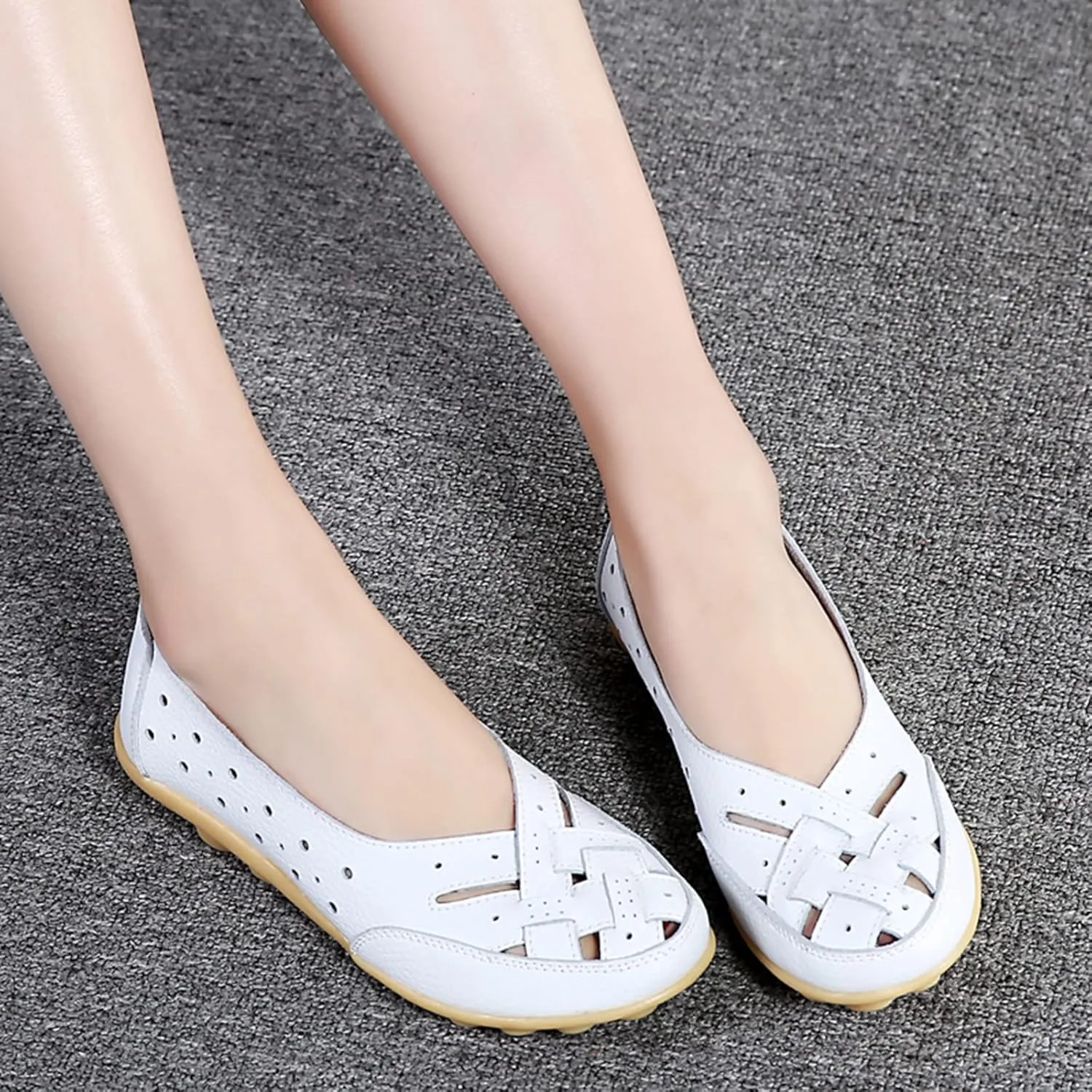 Orthopedic Loafers in Breathable Leather, Wide Size Casual Leather Orthopedic Sandals, Orthopedic Shoes for Women