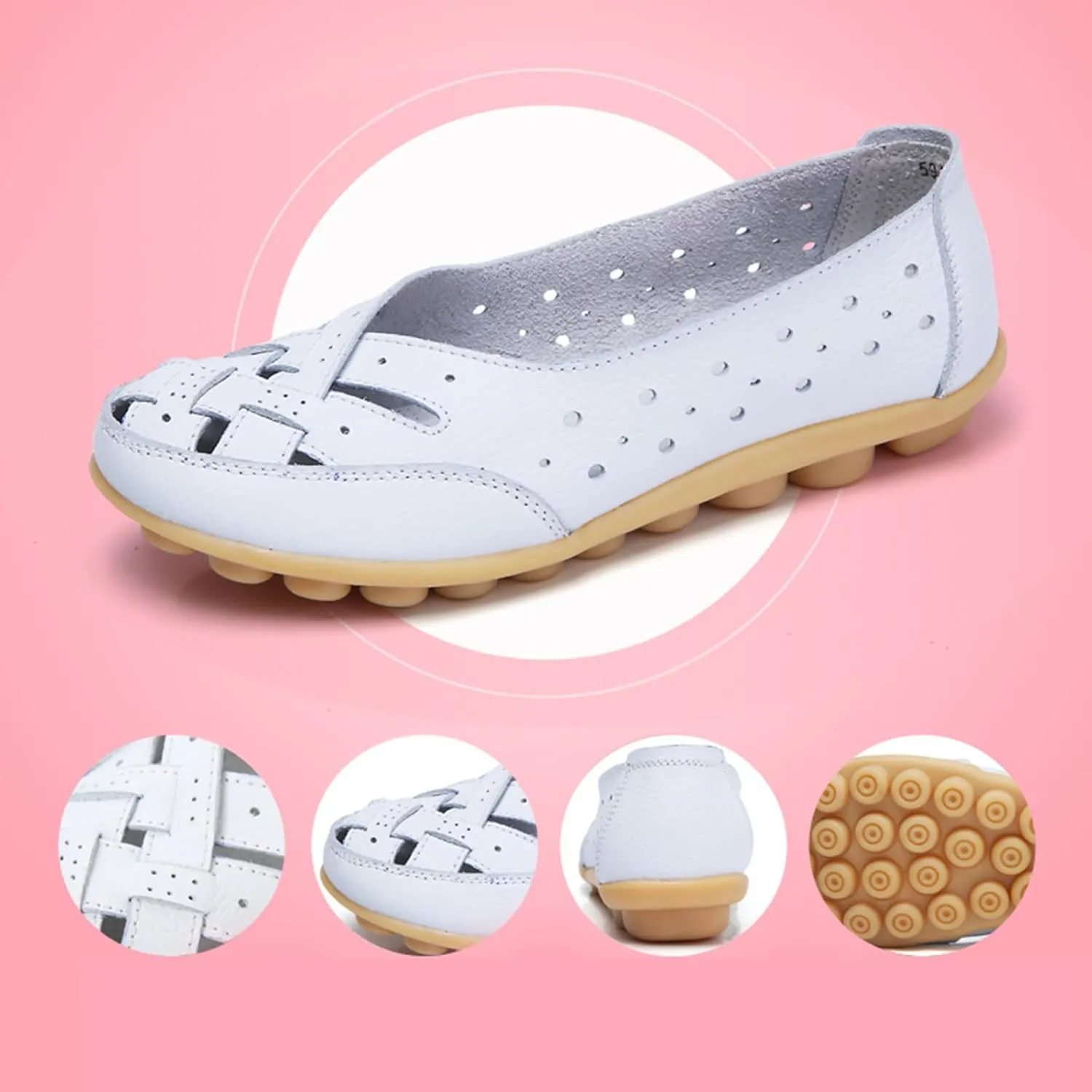 Orthopedic Loafers in Breathable Leather, Wide Size Casual Leather Orthopedic Sandals, Orthopedic Shoes for Women